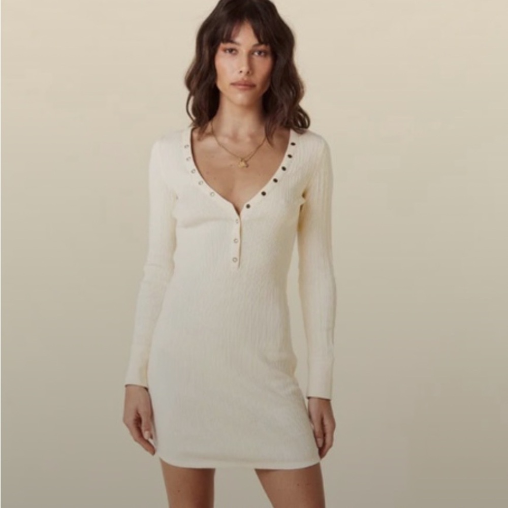 Spell stella ribbed Henley dress large EUC